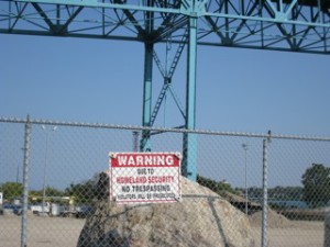 pics matty riverside park homeland security sign and gravel pile 9-22-2008