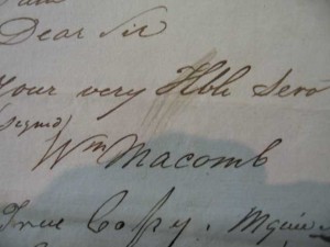 pics macomb slave william macomb signature